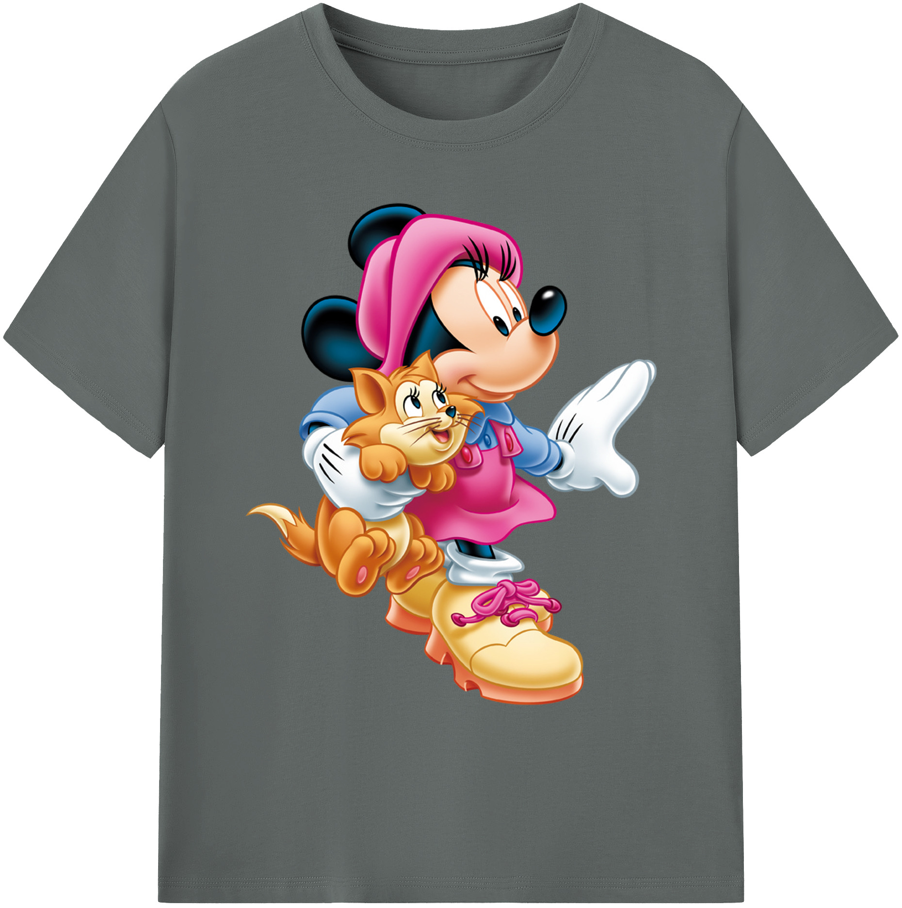 ミッキーマウス Mickey Mouse 綿100％ メンズ半袖Tシャツ｜肌触りやわらか＆通気性